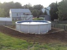 Completed Retaining wall around the 18 Round pool